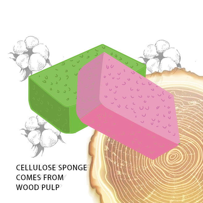 Cellulose Bath Sponge  100% All Natural Pure Baby Bath Sponge